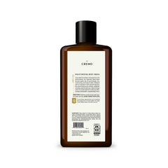 Cremo 16 fl oz bottle on bathroom shelf for scale and grooming routine