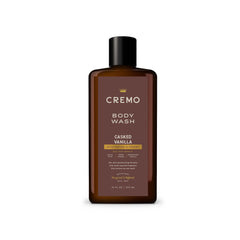 Cremo bottle front label showing scent and size with appealing design benefit
