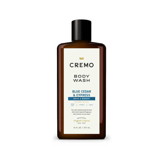 Cremo front packaging shows bottle and label, indicating premium scent