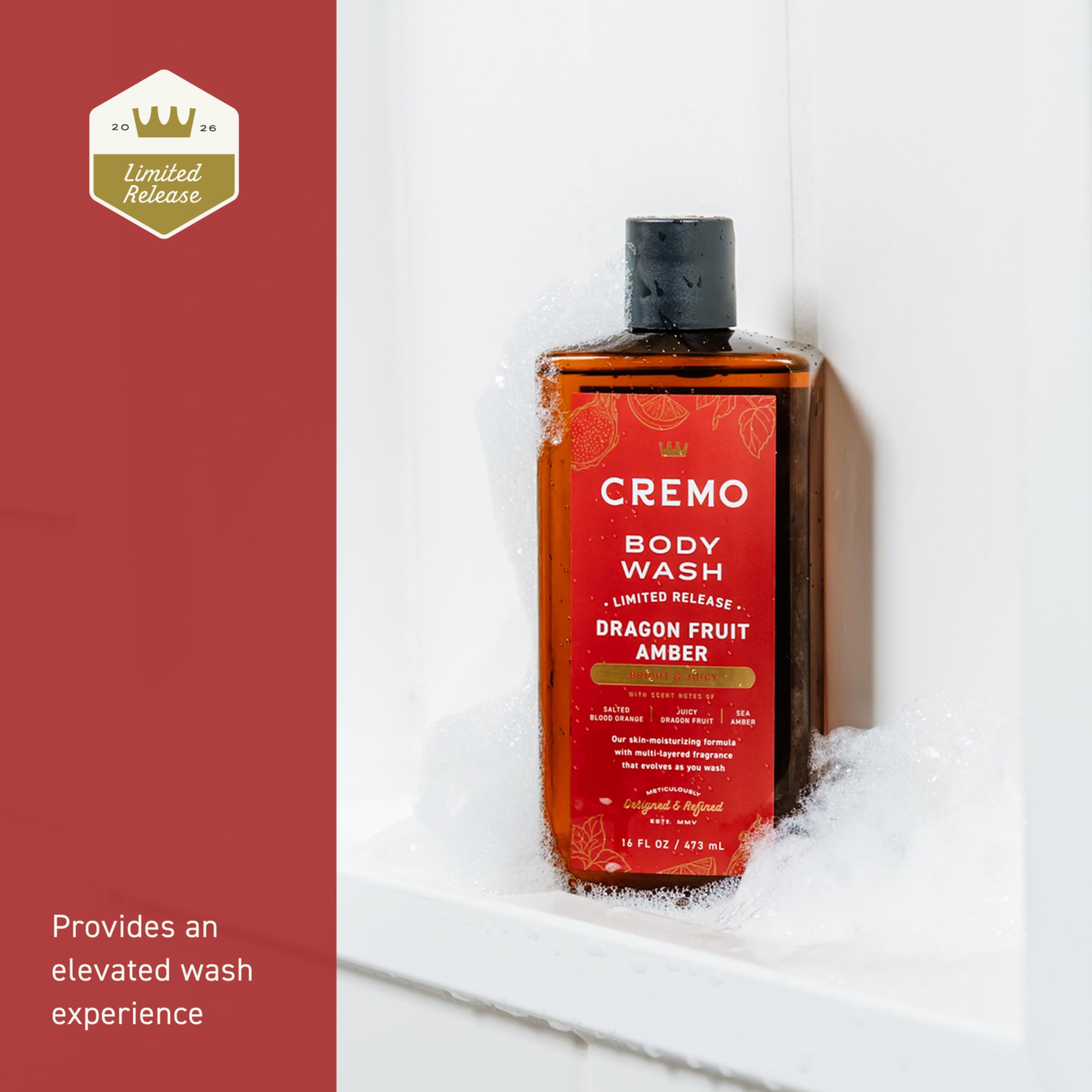 Creamy foam texture from Cremo wash illustrating moisturizing rich-lather benefit