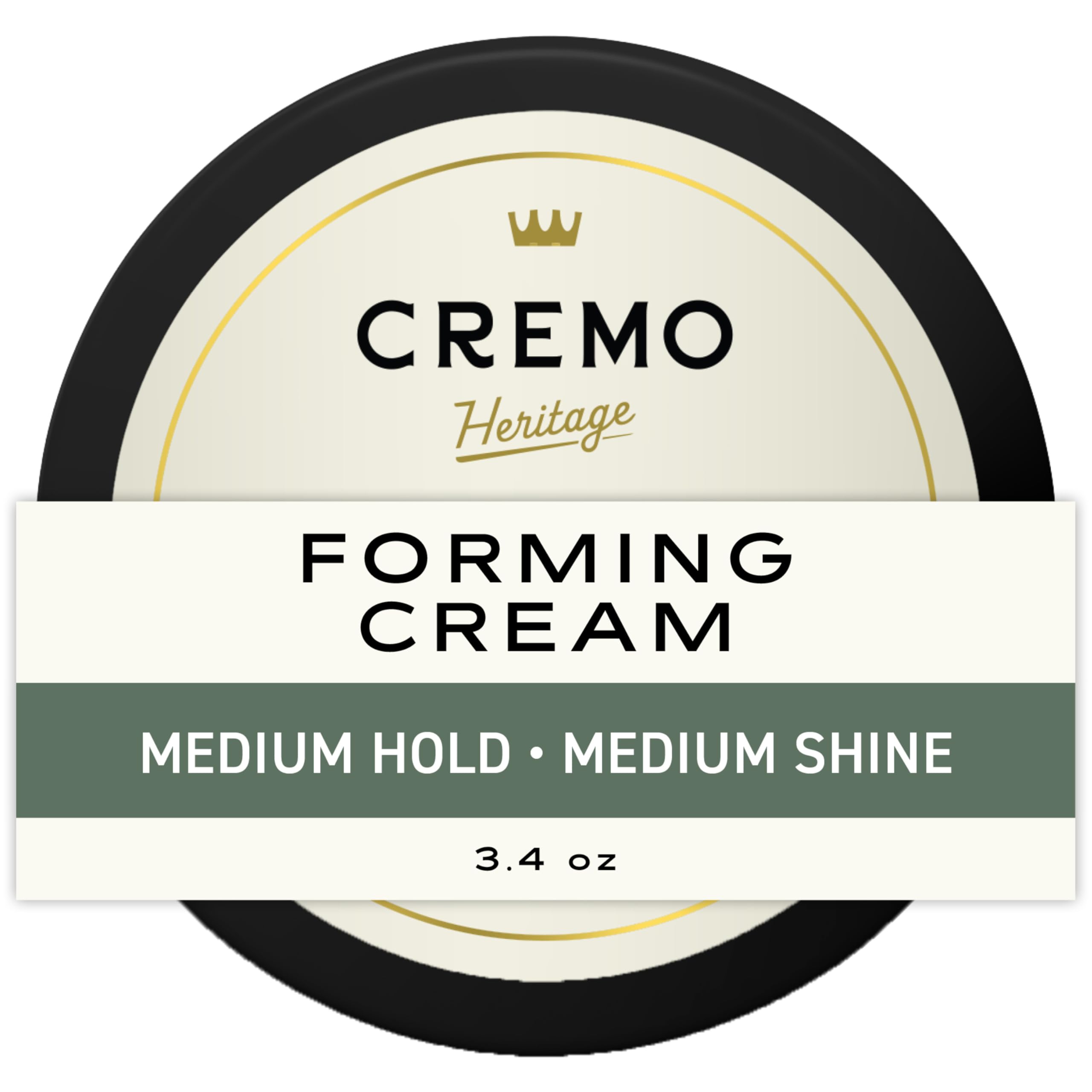 Cremo front packaging 3.4 oz showing compact travel-friendly jar and branding