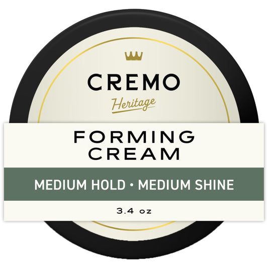 Cremo front packaging 3.4 oz showing compact travel-friendly jar and branding
