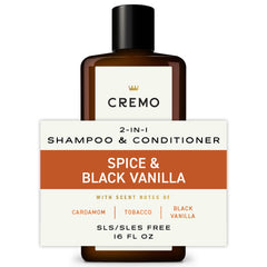 Cremo in shower scene with man using product, emphasizes quick grooming
