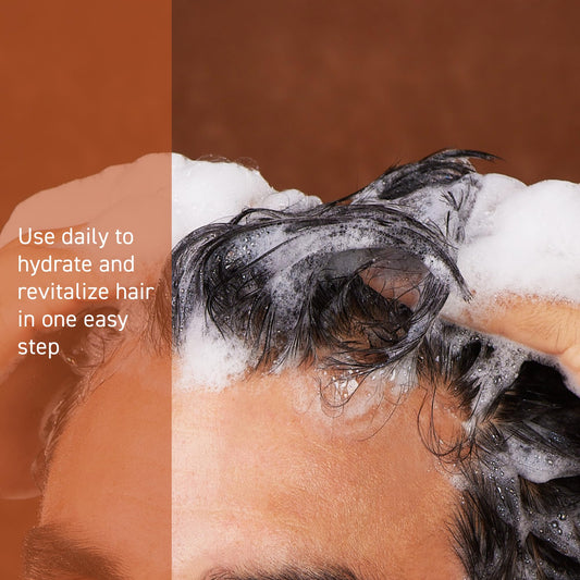 Cremo bottle dispensing lather on hand, demonstrates rich cleansing foam