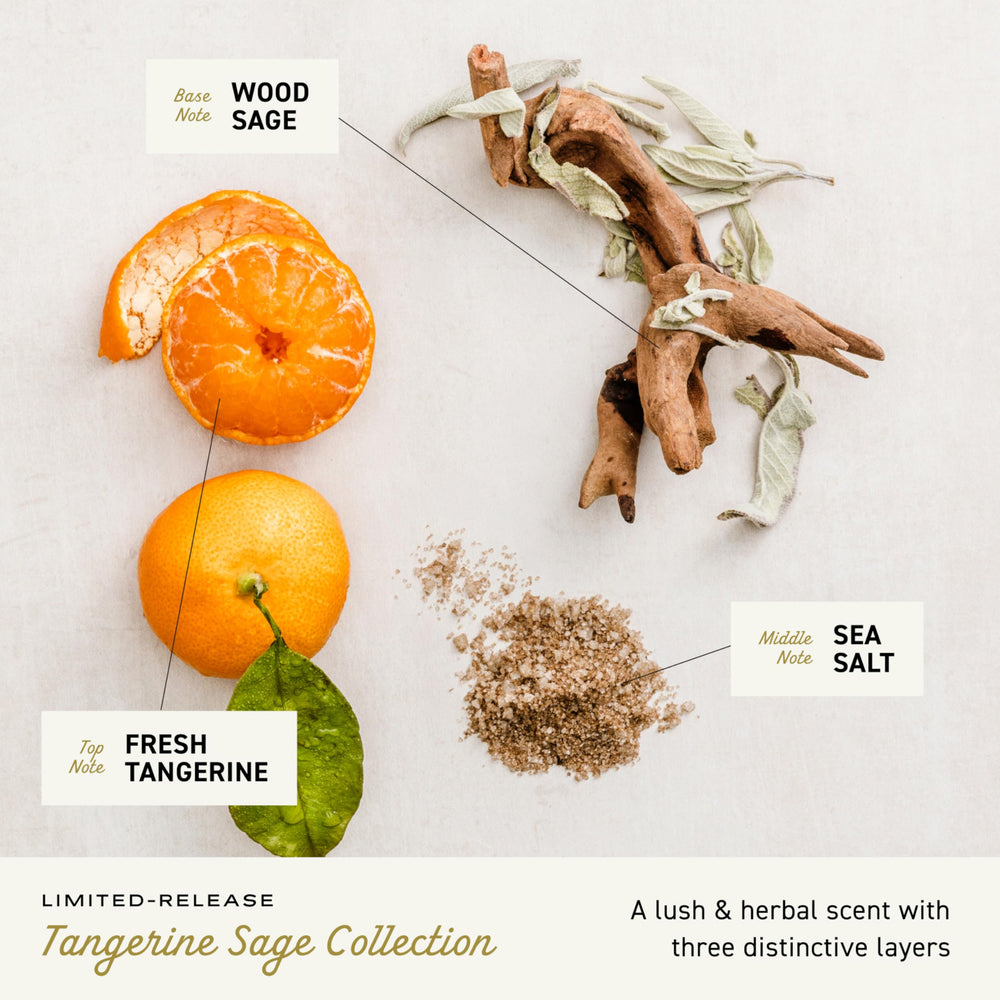 Cremo botanical tangerine ingredient visual emphasizing fresh citrus scent benefit