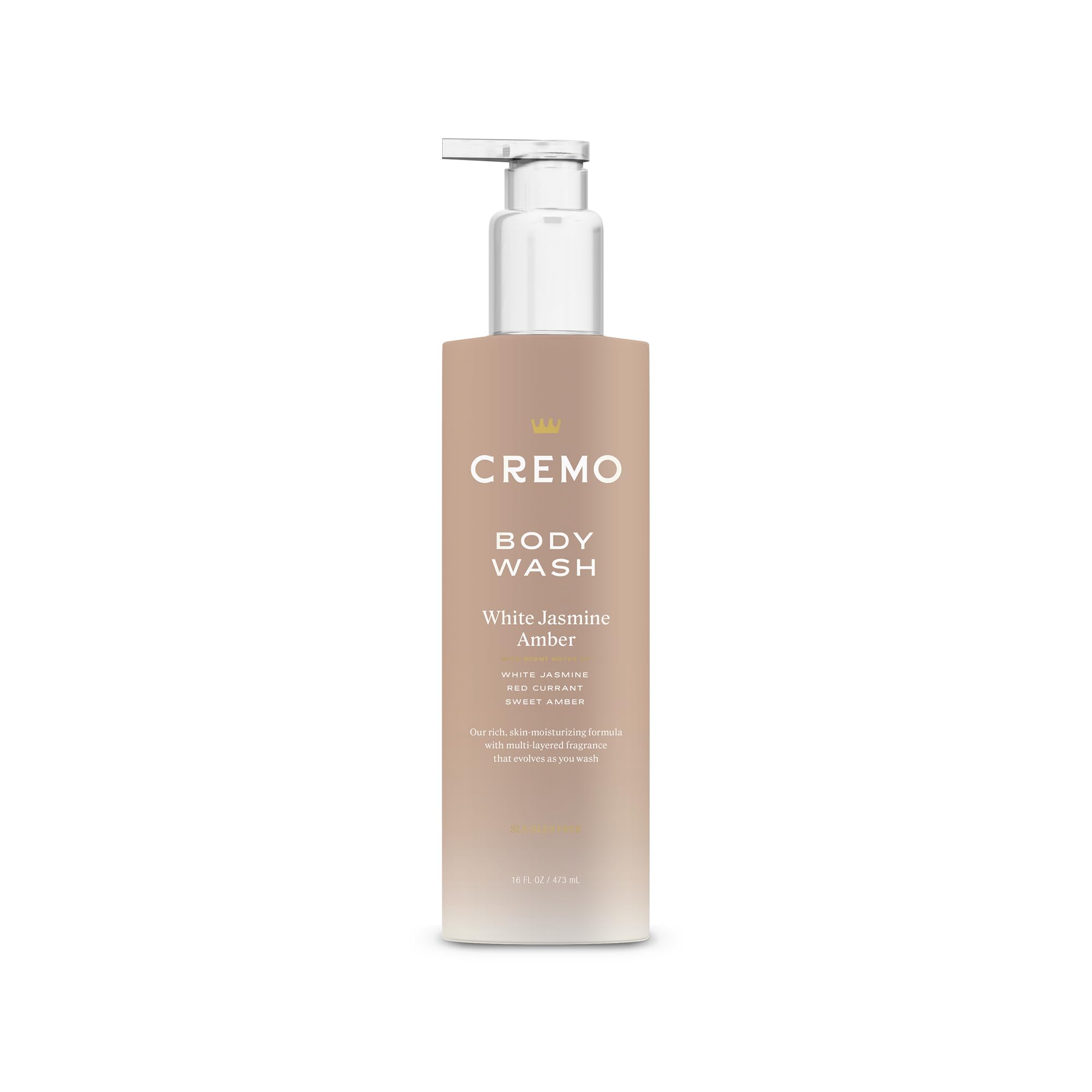 Cremo front bottle showing label and elegant scent benefit