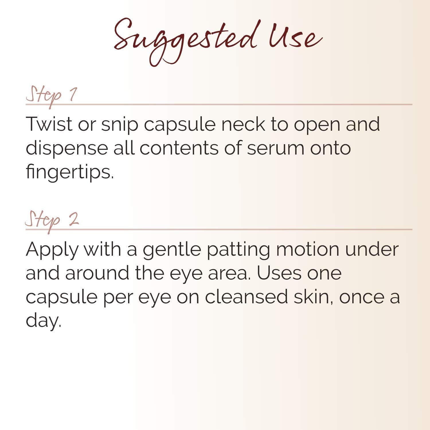 Crepe Erase demonstrated application around eye for hydrated look