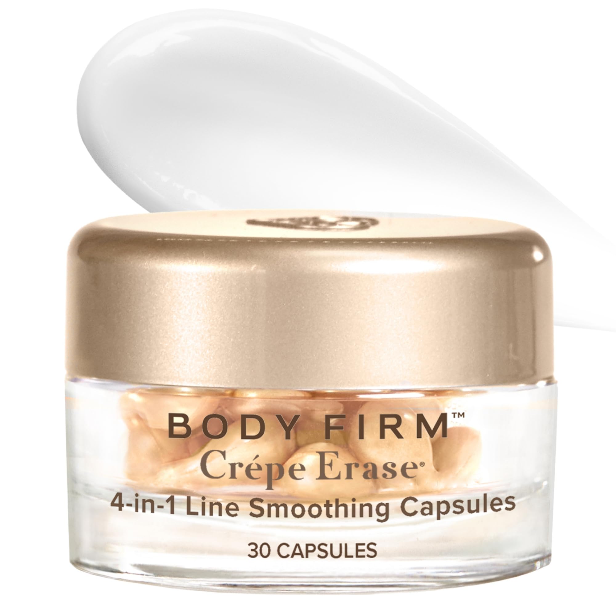 Crepe Erase front packaging showing 30-count capsules and benefits
