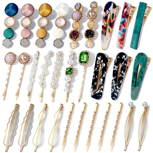 cridoz front view of assorted barrettes showing variety and styling options
