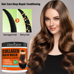 CRISTALBOX collagen mask swirled texture highlighting deep hydration and shine