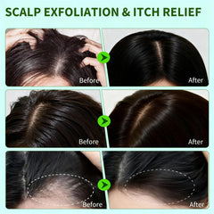 Applying Criszenv scrub to wet roots for deeper cleansing