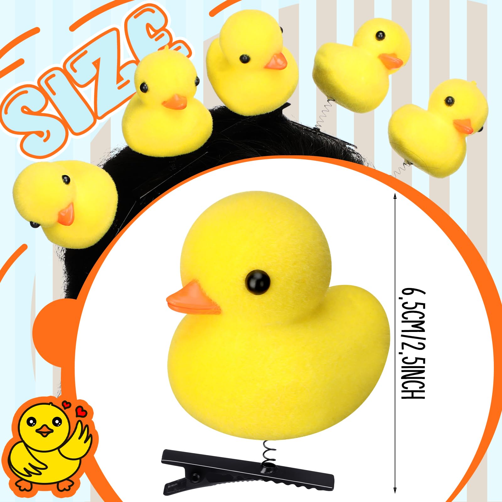 Croknit plush duck head close-up highlighting soft texture and bright color