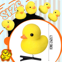 Croknit plush duck head close-up highlighting soft texture and bright color