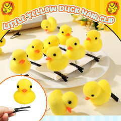 Croknit duck clips scattered on table as colorful party props