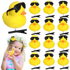 Croknit yellow duck hair clips front packaging showing all 12 pieces and playful design
