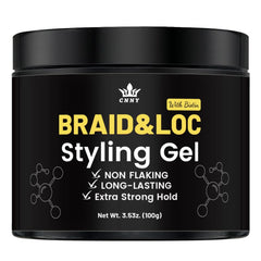 Crownnaturally front jar showing product packaging and strong hold benefits