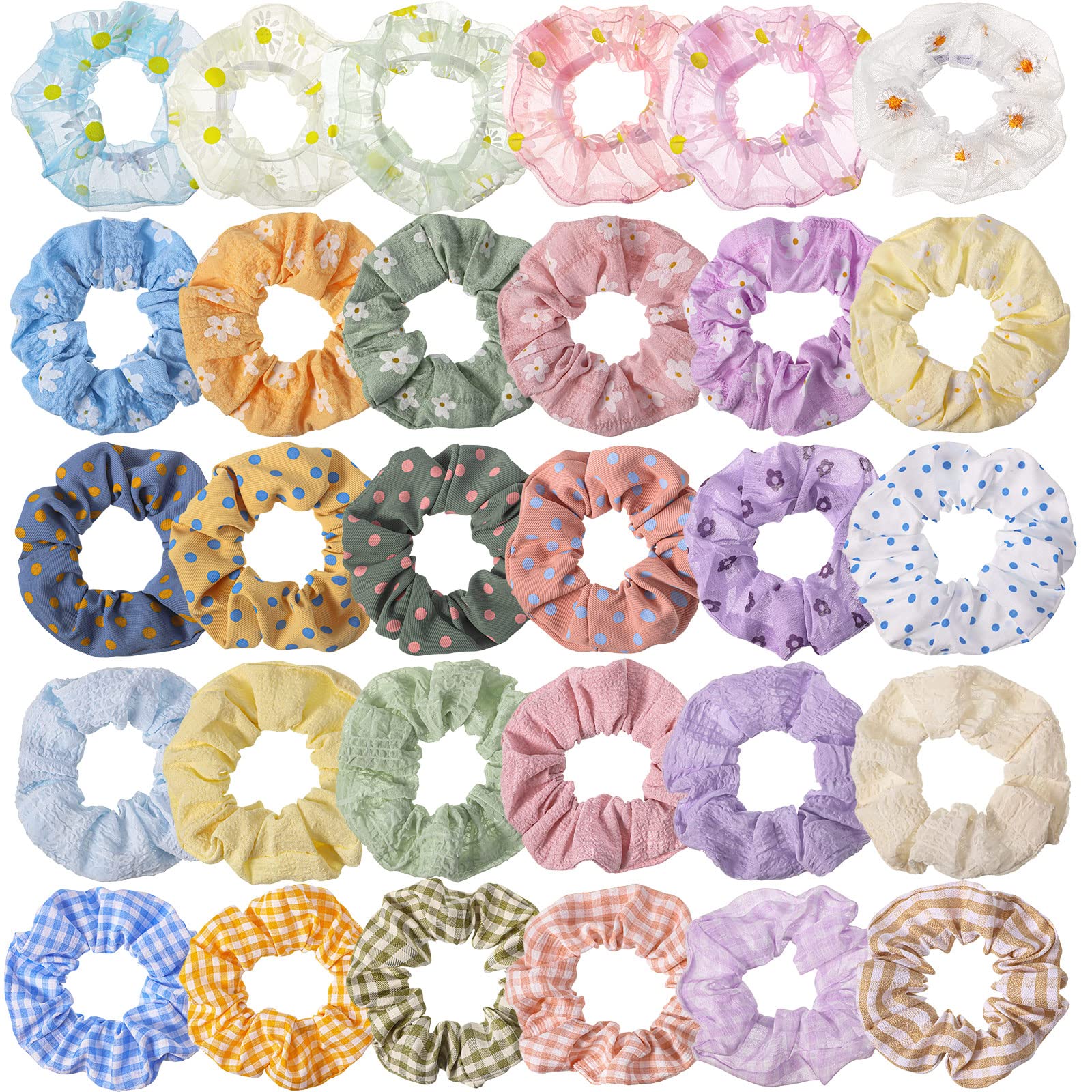 Crowye front packaging showing colorful assorted scrunchies and variety benefit