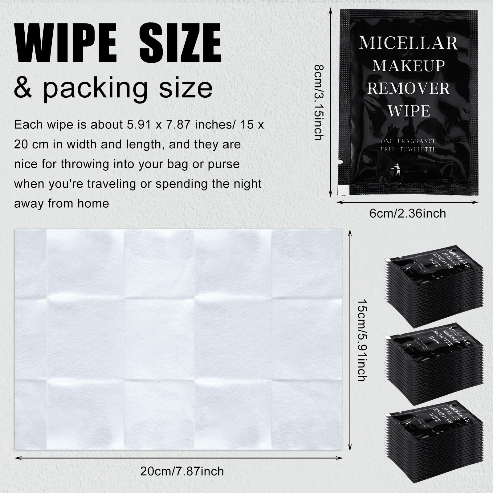 Ctosree single unwrapped wipe displayed flat, ready-to-use cleansing benefit