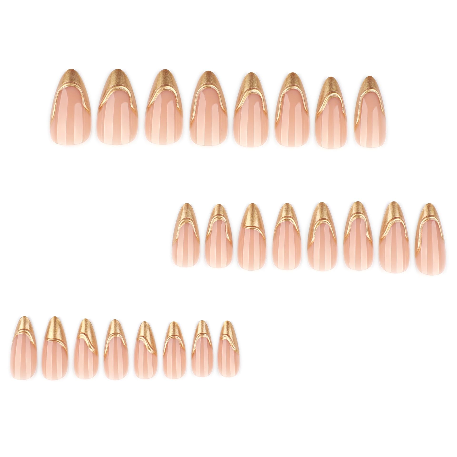 CTTHNBD close-up of 3D gold French tip texture benefit: shows intricate raised detailing