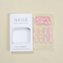 CTTHNBD demonstration of applying a press-on nail showing easy stick-on benefit