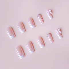 CTTHNBD applying a press-on nail to natural nail for fast salon-style finish