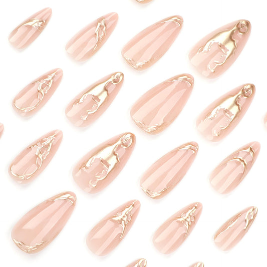 CTTHNBD close-up of 3D gold chrome detail highlighting luxe texture
