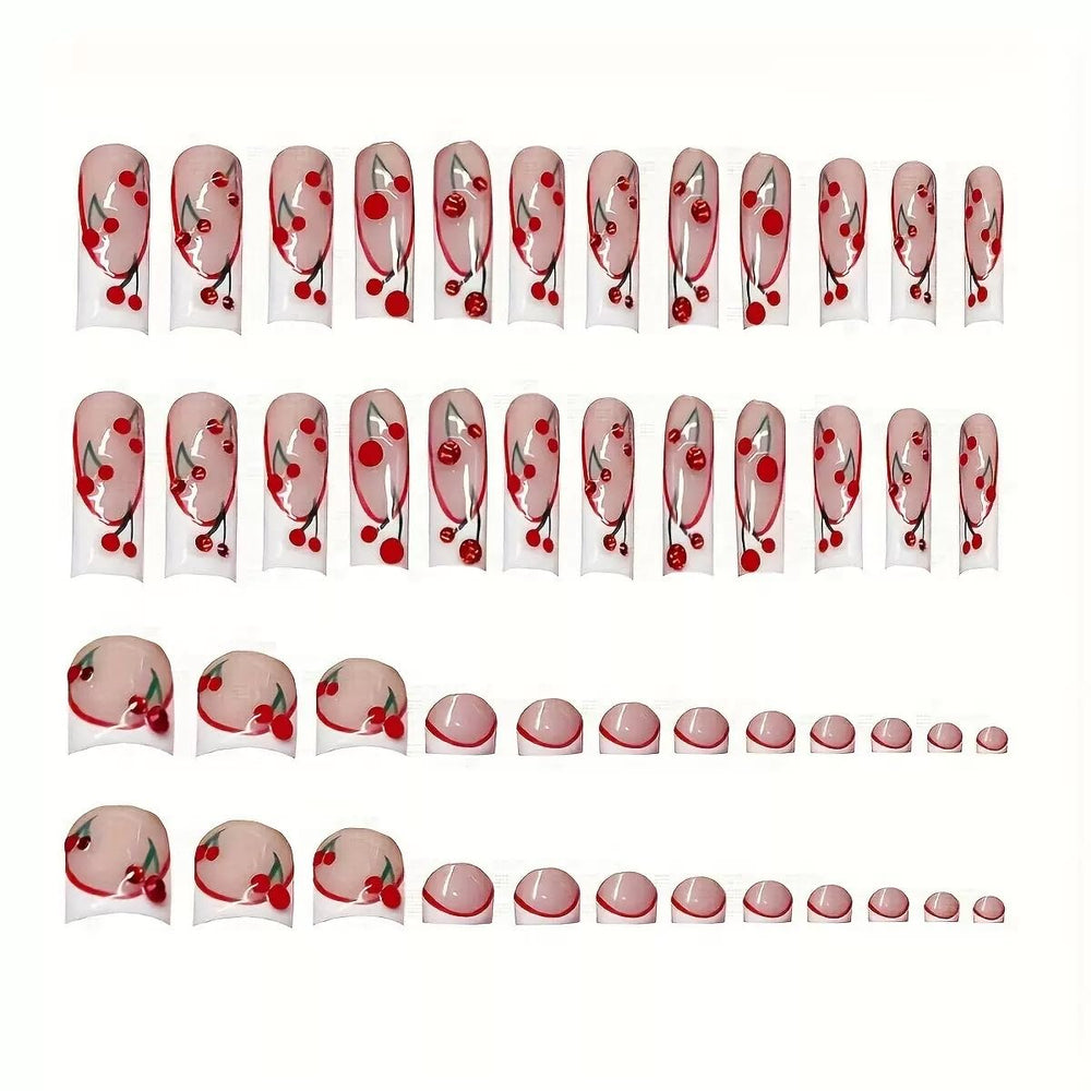 CTTHNBD close-up of cherry nail art detail for a playful accent and precision