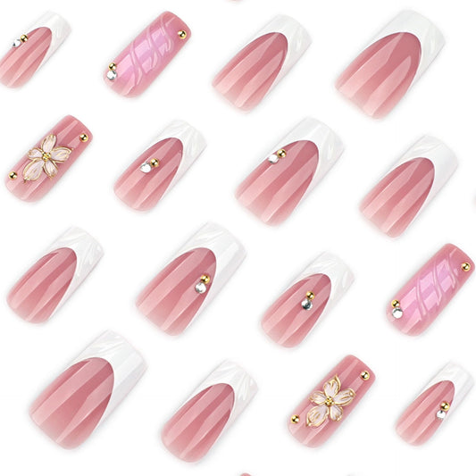 CTTHNBD close-up of flower design and rhinestones highlighting delicate detail