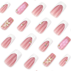 CTTHNBD close-up of flower design and rhinestones highlighting delicate detail
