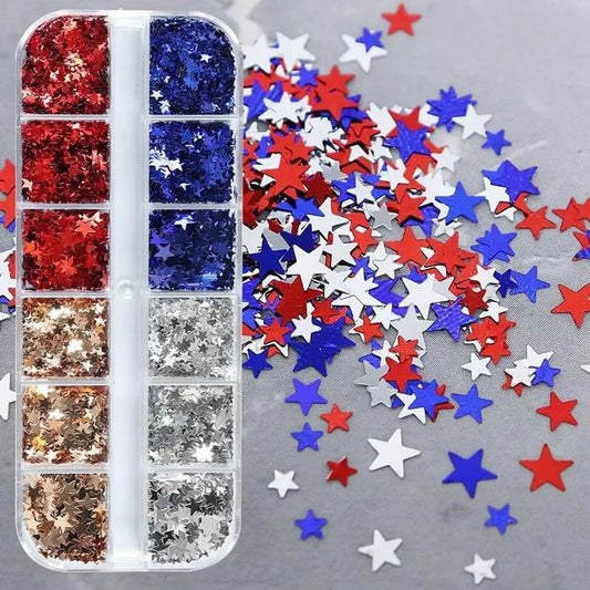 CTTHNBD close-up of holographic PET star texture highlighting reflective sparkle