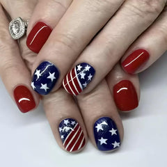 CTTHNBD close-up of star and stripe nail art highlighting crisp print and durable finish