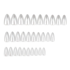 CTTHNBD close-up of chrome white nail tip gloss, highlighting smooth finish and durability