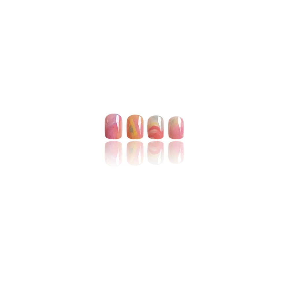 CTTHNBD short square nails worn on hand illustrating practical everyday length