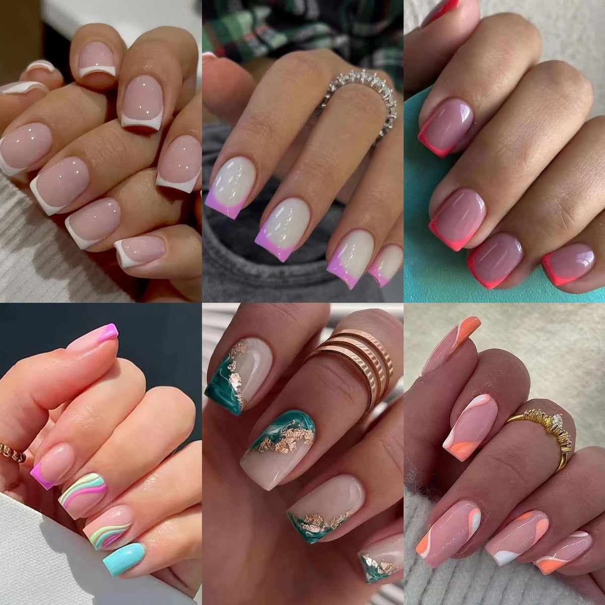 CTTHNBD front packaging showing all six nail styles and kit contents for choice