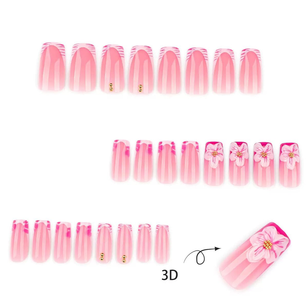 CTTHNBD hand holding press on nail to show scale and fit, helps size selection