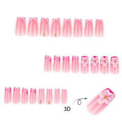 CTTHNBD hand holding press on nail to show scale and fit, helps size selection