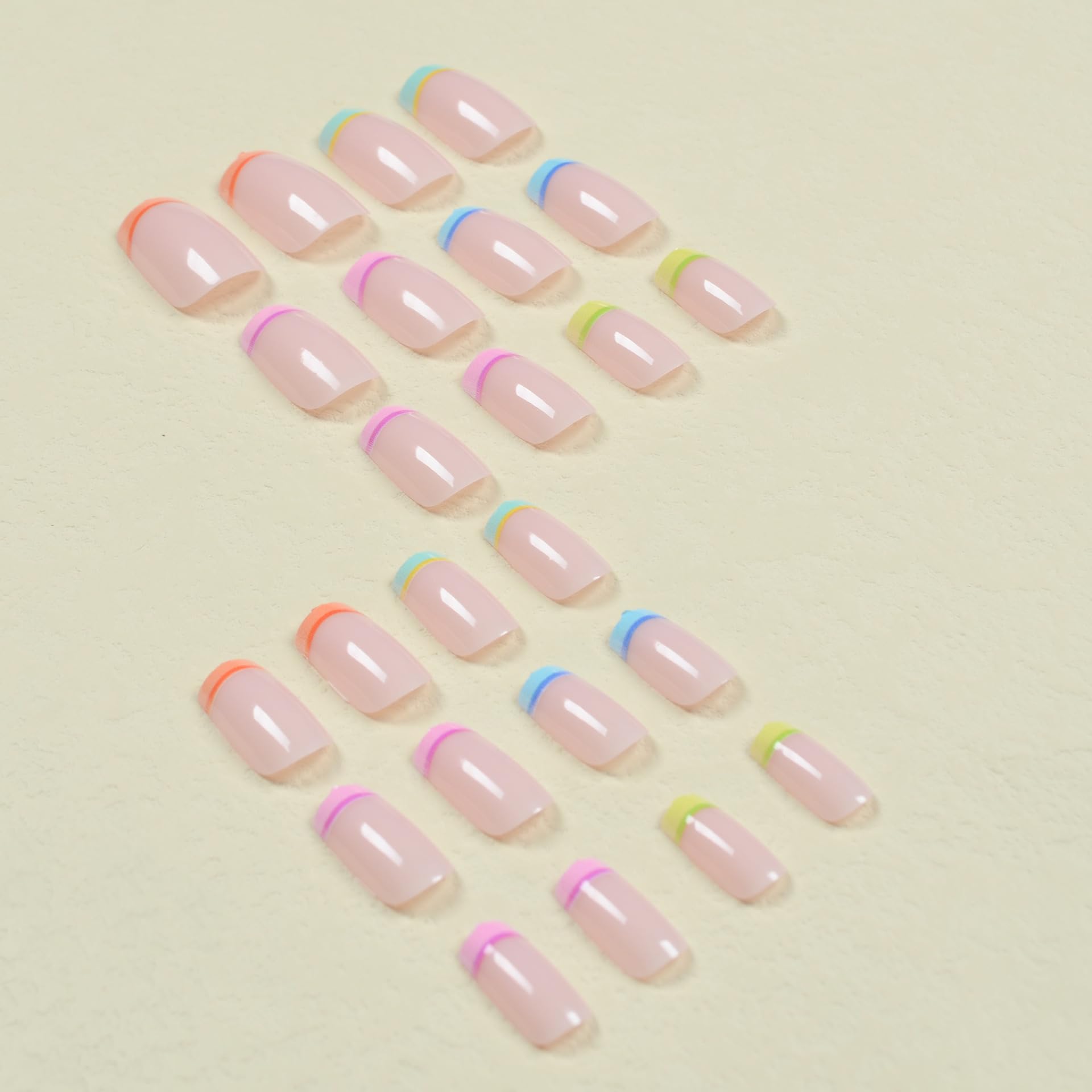 CTTHNBD kit contents laid out: 24 nails, jelly stickers, wooden stick and mini nail file included