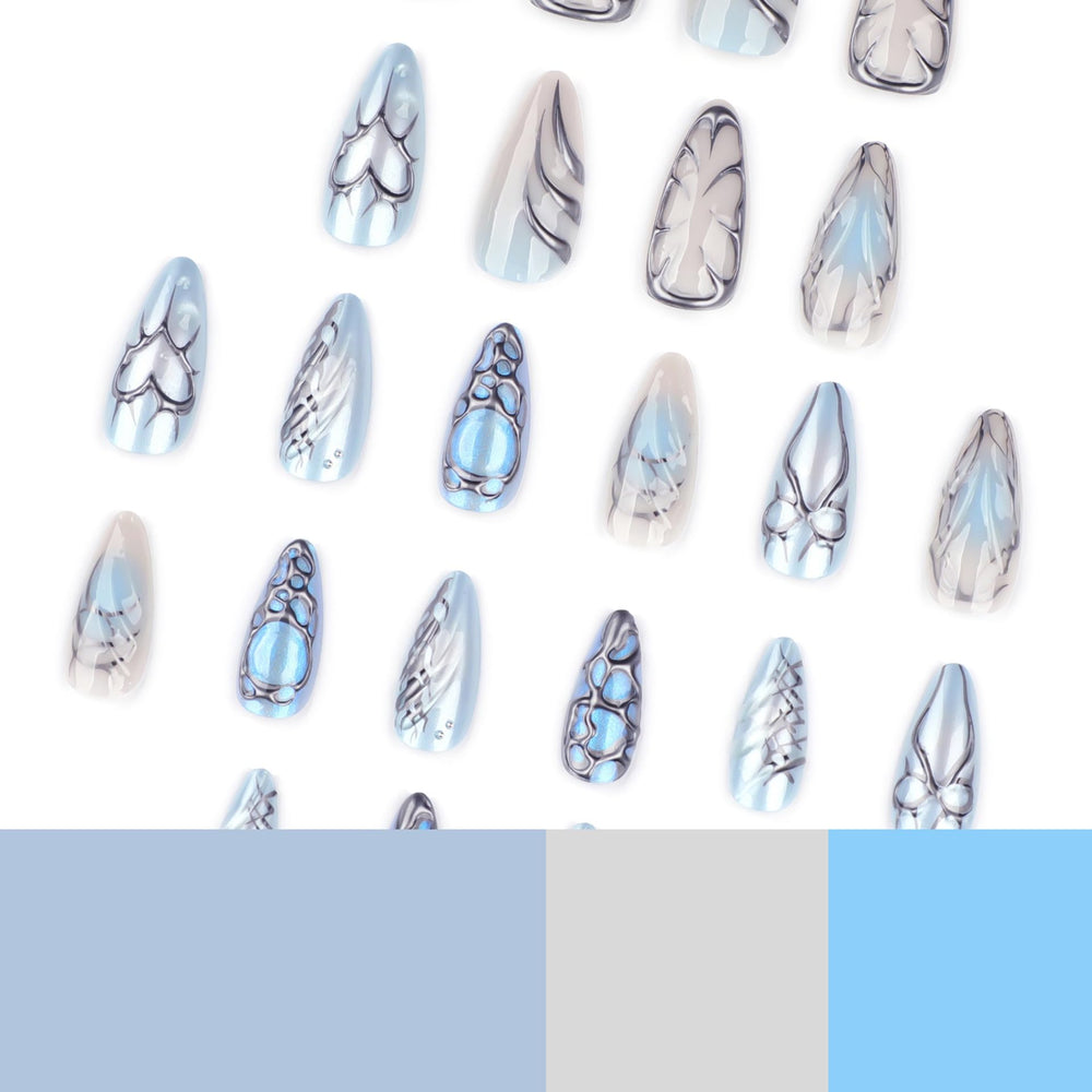 CTTHNBD nails applied on hand lifestyle shot shows wearable look and flattering medium length benefit