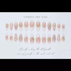 CTTHNBD all 24 press-on nails laid out to show size range and finish options