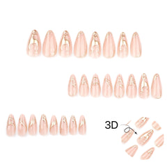CTTHNBD side profile of medium almond press on nails showing natural silhouette