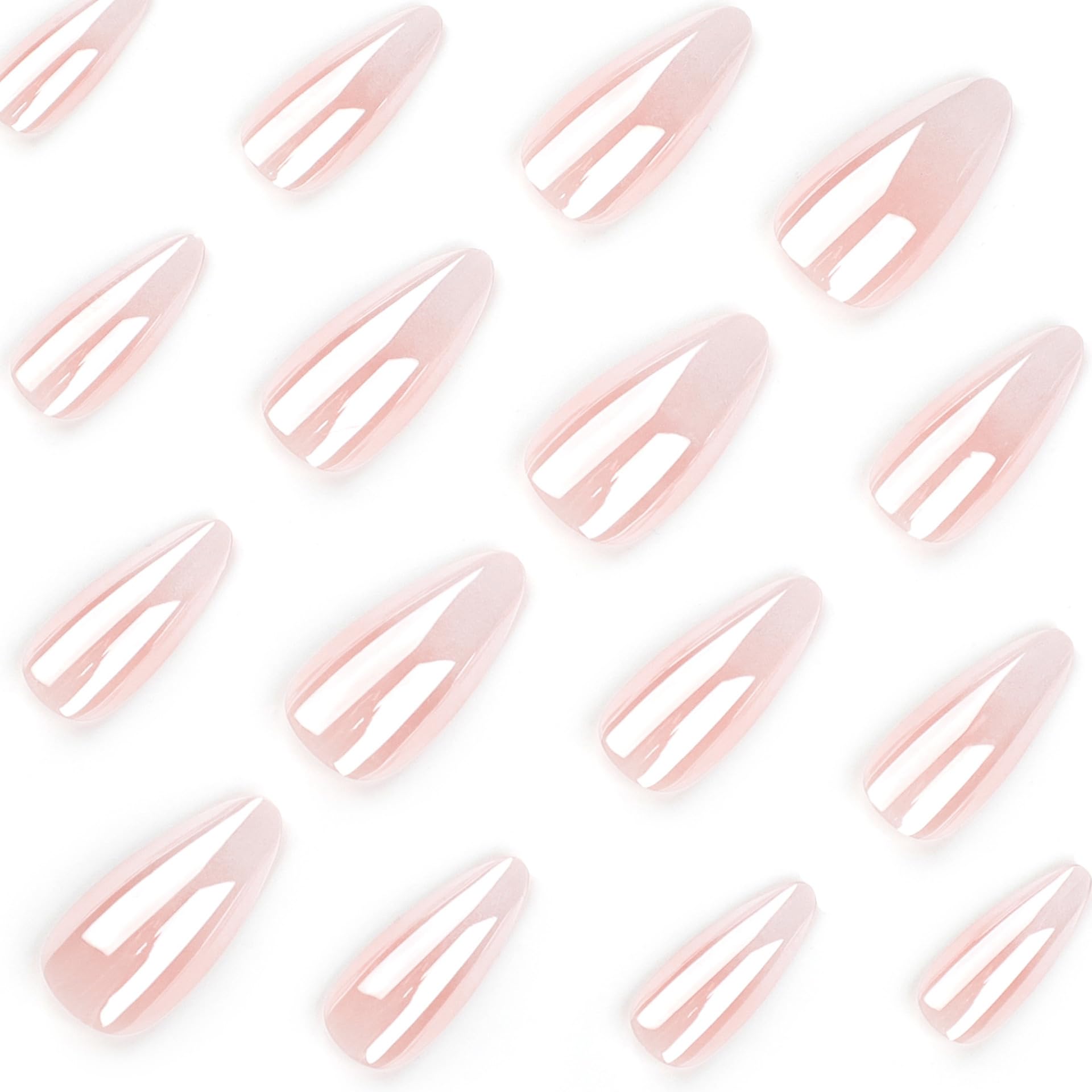 CTTHNBD side profile of medium almond nails showing natural curve and comfortable wear benefit