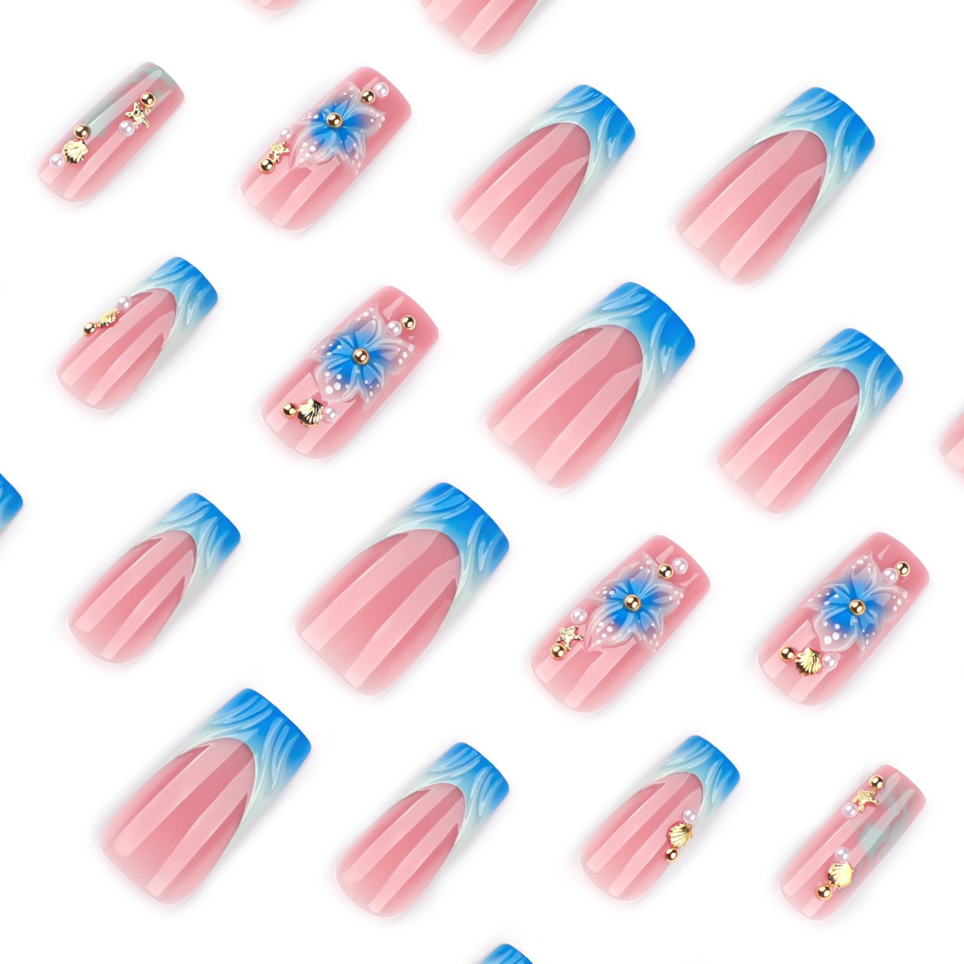 CTTHNBD close-up of a single nail floral detail, precise design for visible detail