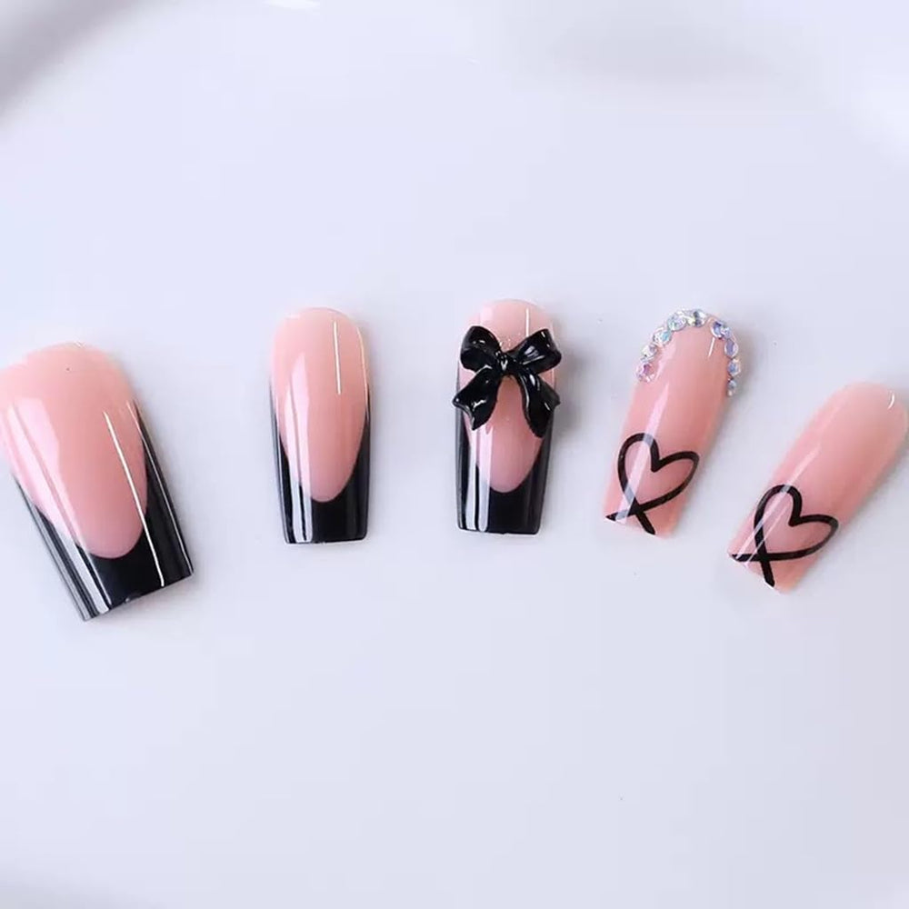 CTTHNBD size comparison on a natural nail showing proper fit guidance
