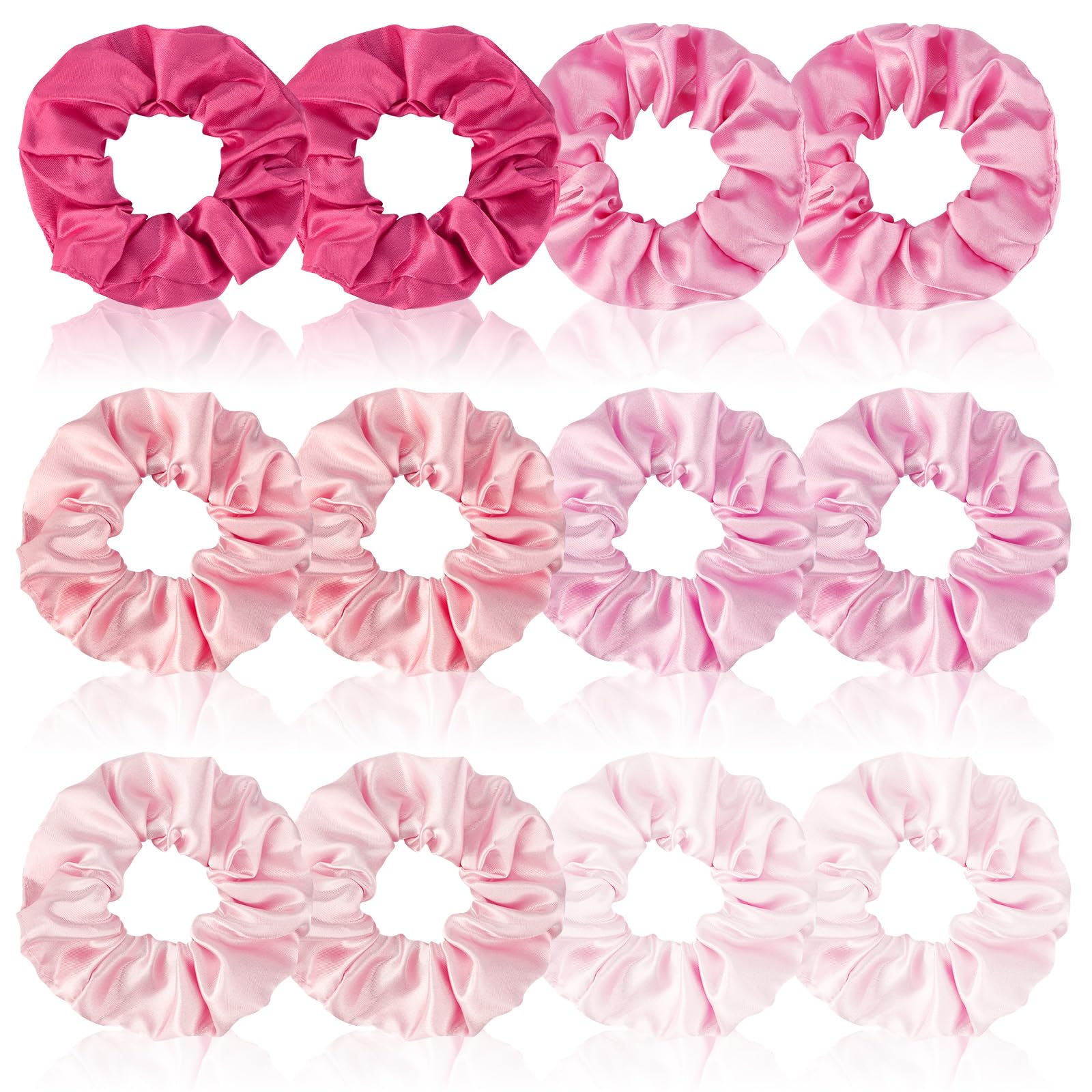 CUBACO front packaging showing full 12-piece satin scrunchies set and neat display benefit