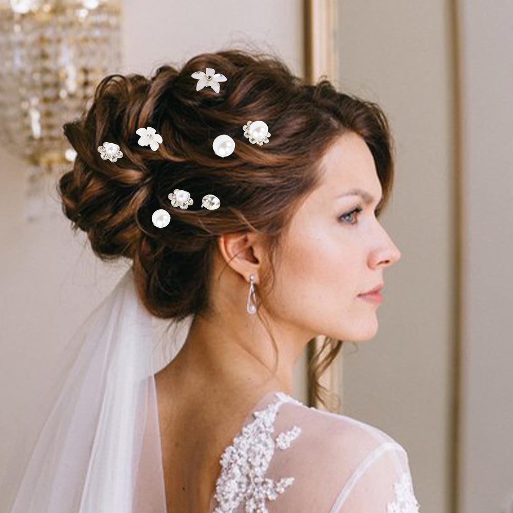 CUBACO pins in a bridal scene showing how they enhance wedding hairstyles