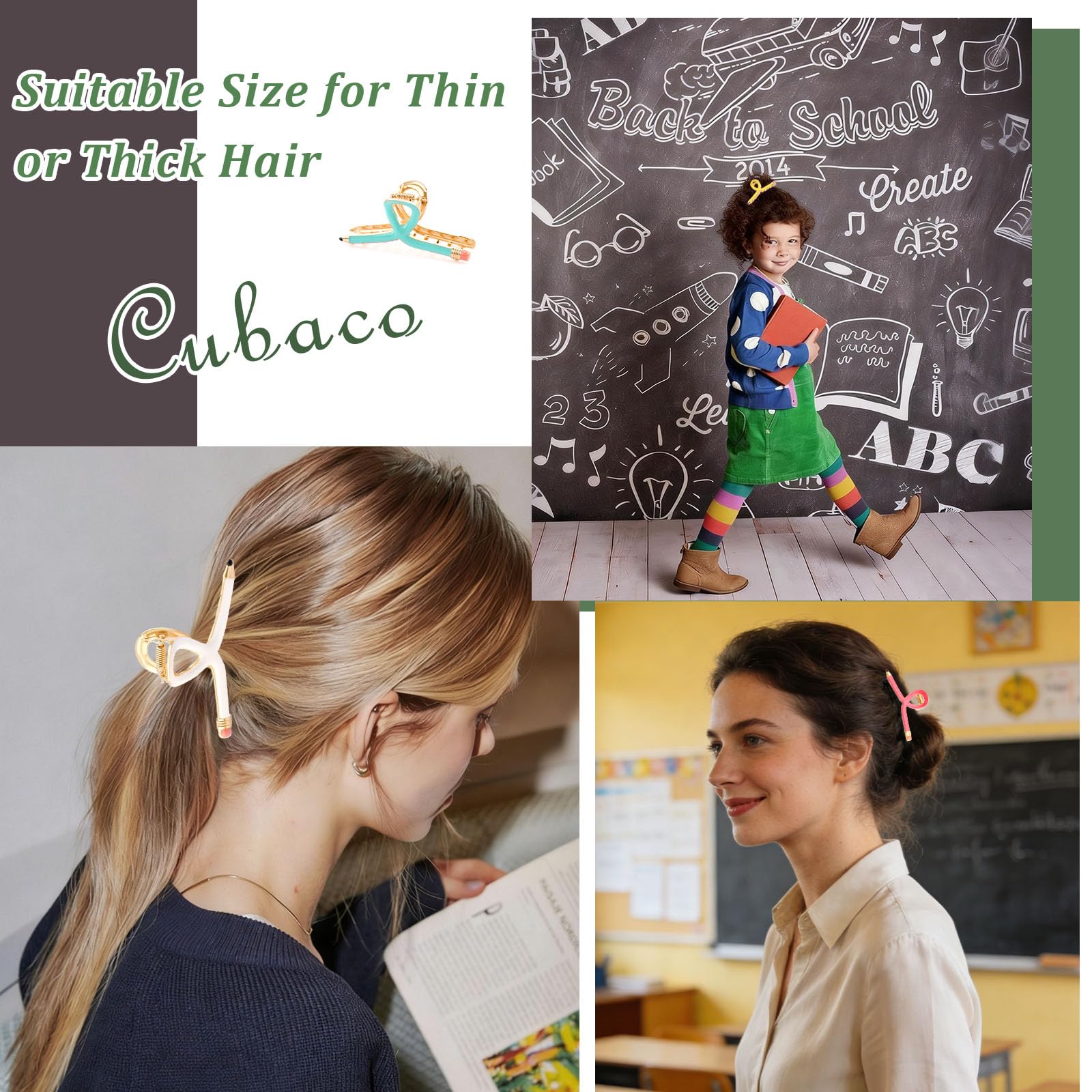 CUBACO pencil clip beside a hand to show compact size and convenience