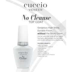 Cuccio brush applying top coat close-up for smooth, high-gloss protection