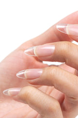Cuccio brush-on builder gel brush detail demonstrating easy precise application