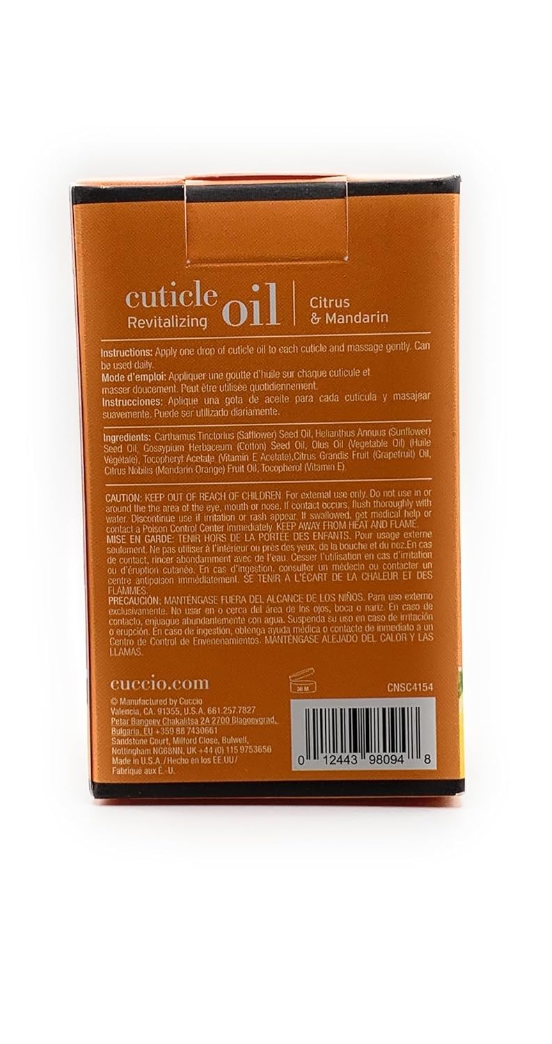 Cuccio oil texture close-up highlighting lightweight absorption and sheen
