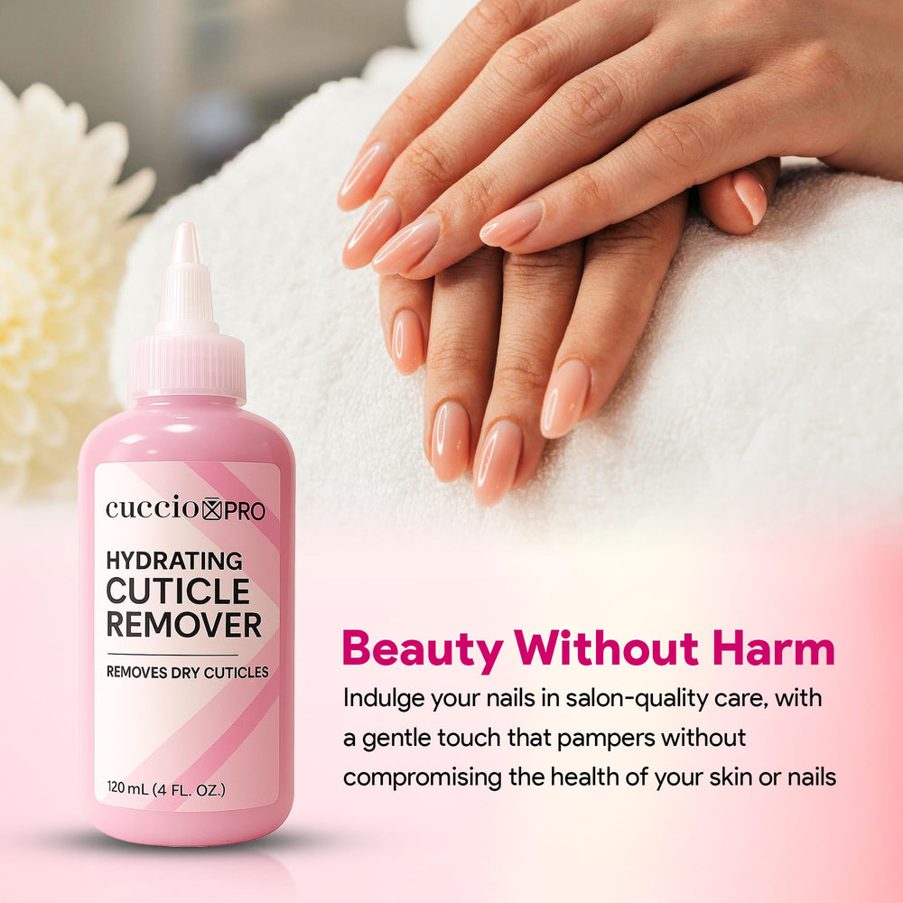 Cuccio bottle next to ruler demonstrating 4 fl oz size and value benefit